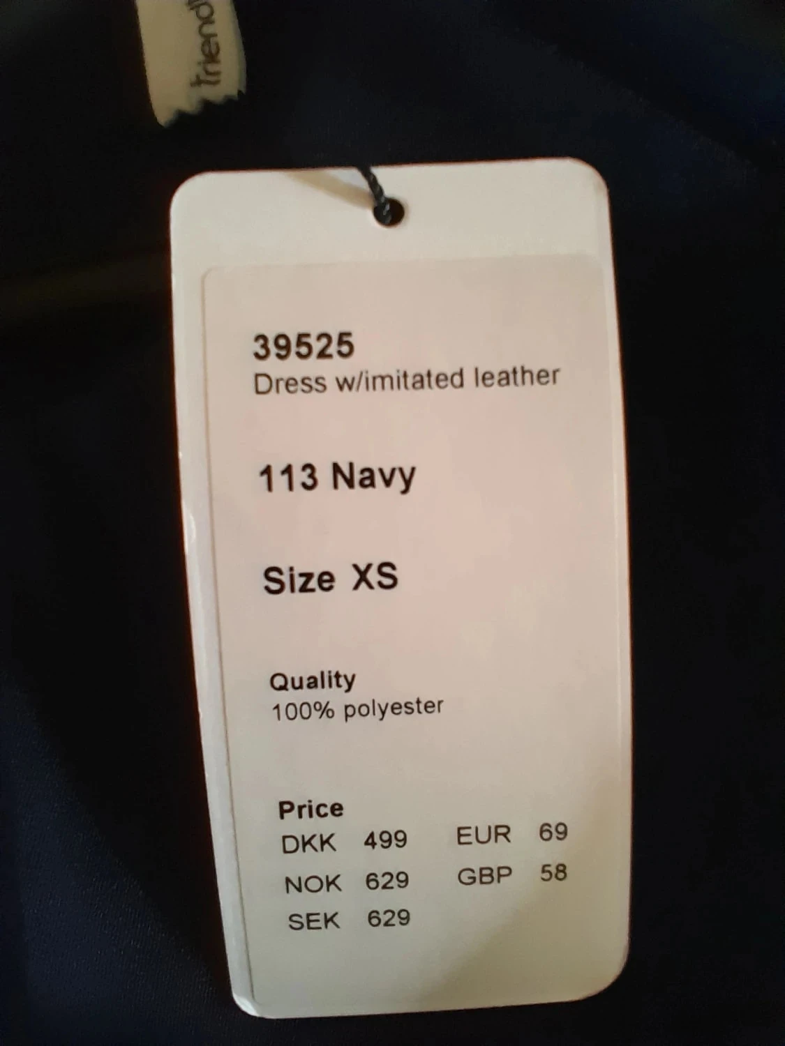 Vestido de fiesta, sin mangas, color azul marino, talla XS – photo 8